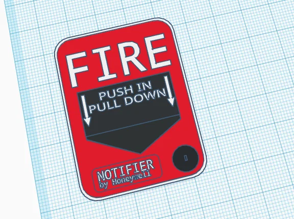 Mô hình hộp báo cháy 3D (Pull Station Notifier by Honeywell) - Image 2