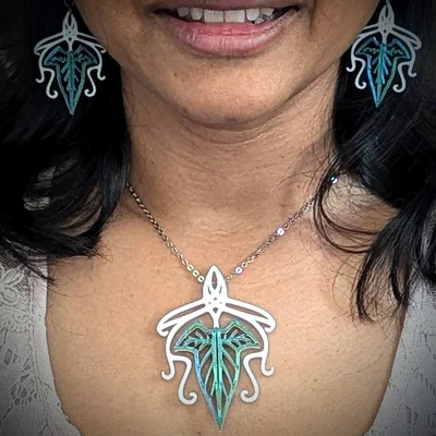 Bông tai và mặt dây chuyền lá Lorien (Lord of the Rings)
