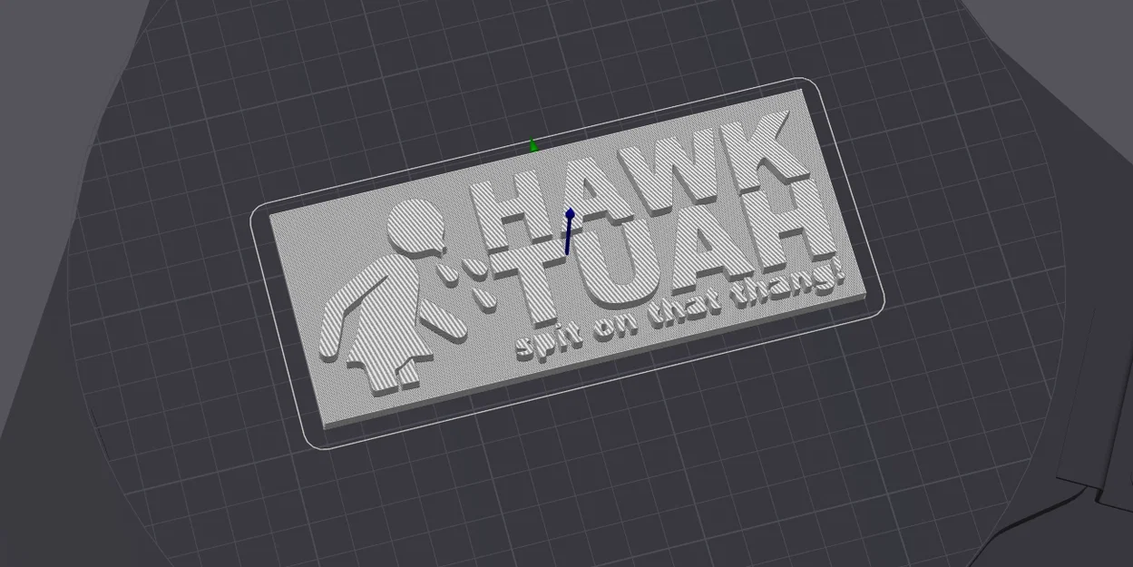 Biển hiệu trang trí Hawk Tuah - Mẫu in 3D độc đáo cho máy in của bạn - Image 1