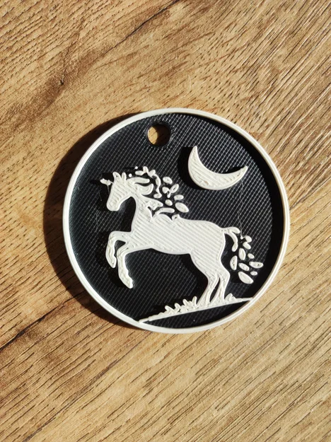 Mặt dây chuyền hình kỳ lân Unicorn độc đáo cho tín đồ trang sức 3D - Image 1