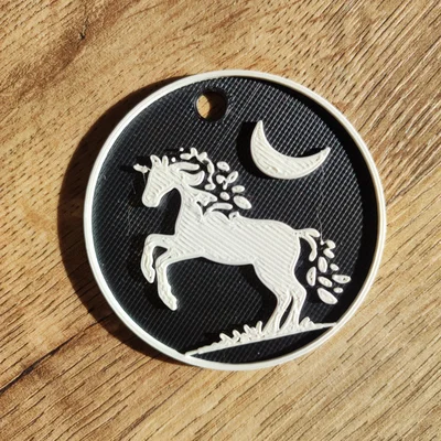 Mặt dây chuyền hình kỳ lân Unicorn độc đáo cho tín đồ trang sức 3D