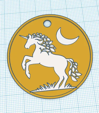 Mặt dây chuyền hình kỳ lân Unicorn độc đáo cho tín đồ trang sức 3D - Image 2