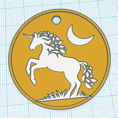 Mặt dây chuyền hình kỳ lân Unicorn độc đáo cho tín đồ trang sức 3D