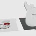 Hello Kitty Stratocaster (thân đàn Strat kiểu Squier) - file in 3D - Thumbnail 1