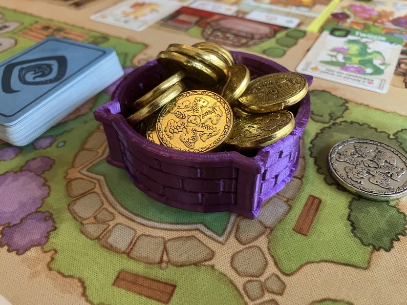 Flamecraft Coin Well – Khay đựng coin cho board game Flamecraft - Image 1