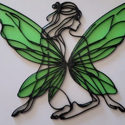 Fee | Fairy One Line Art - Multicolor