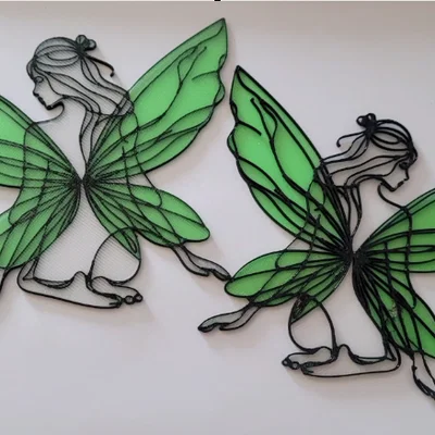 Fee | Fairy One Line Art - Multicolor