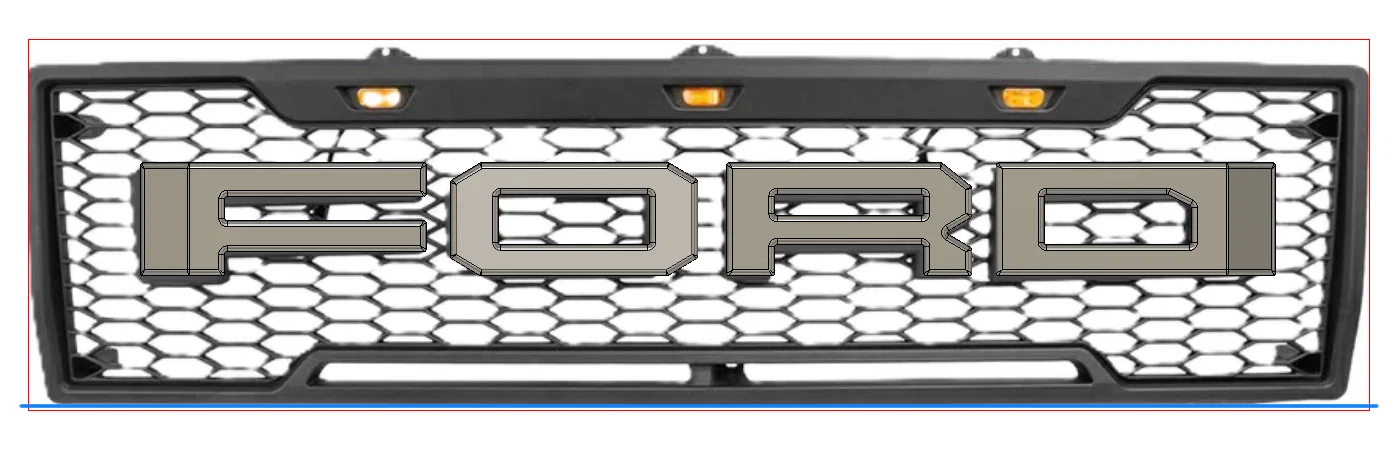 Mô hình logo trang trí 3D cho mặt nạ ca-lăng xe Ford Lobo - Image 3
