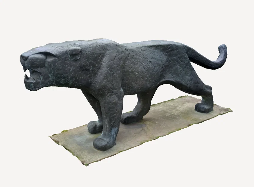 Bản Quét Ảnh Tượng Báo Đen (Panther Statue Photo Scan) - Image 1