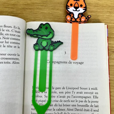 Kẹp sách hình cá sấu 3D (Cute Crocodile Bookmark) xinh xắn