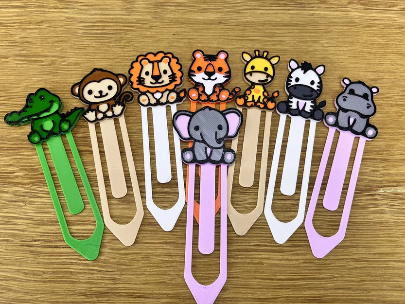 Kẹp sách hình chú voi đáng yêu (Cute Elephant Bookmark) in 3D - Image 1