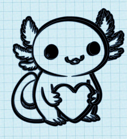 Mô hình trang trí tường Axolotl đáng yêu (Axolotl Wall Art) - Image 1