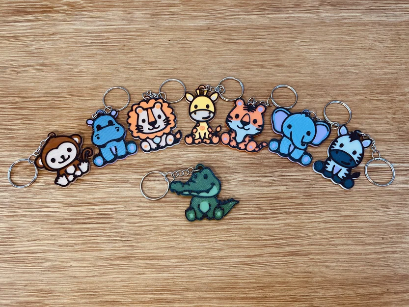 Móc khóa cá sấu 3D đáng yêu (Cute Crocodile Keychain) - Image 1