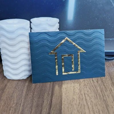 Bánh xe dập nổi họa tiết sóng (Squiggle Wave) cho danh thiếp