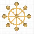 Mô hình Bánh xe Mahoraga (Mahoraga Wheel) - Phụ kiện trang trí 3D - Thumbnail 1