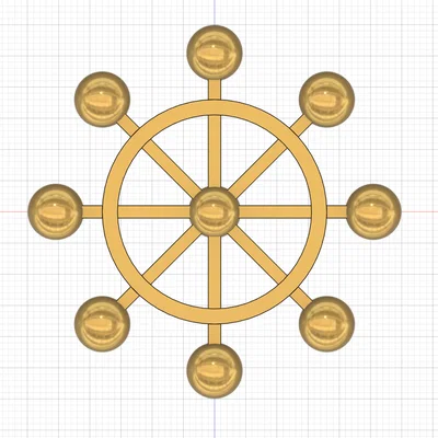 Mô hình Bánh xe Mahoraga (Mahoraga Wheel) - Phụ kiện trang trí 3D