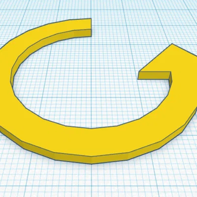 Mẫu mũi tên cong Curved Arrow 3D: Thiết kế tinh tế và đa năng