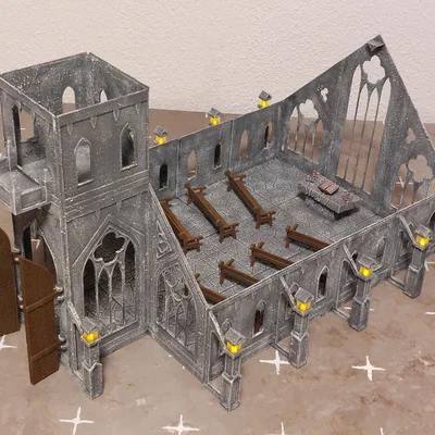 Nhà thờ cho tabletop wargaming 28mm
