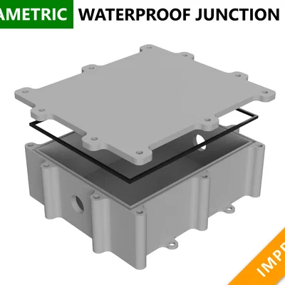 Waterproof Junction Box v2 – Hộp junction box chống nước (parametric Fusion 360)