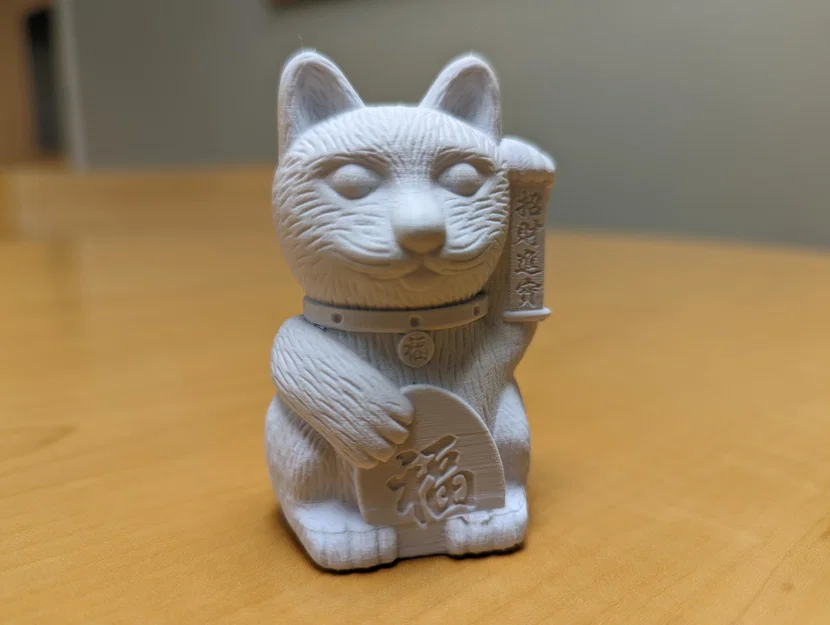 Mèo thần tài 3D - Cat Benchy dễ thương cho máy in của bạn - Image 1