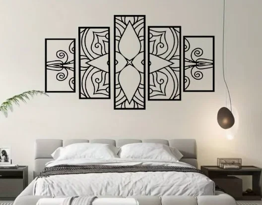 Bộ Tranh Treo Tường 5 Mảnh Họa Tiết Mandala Sang Trọng - Image 1