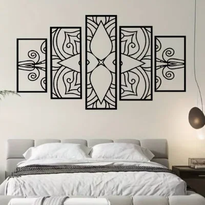 Bộ Tranh Treo Tường 5 Mảnh Họa Tiết Mandala Sang Trọng