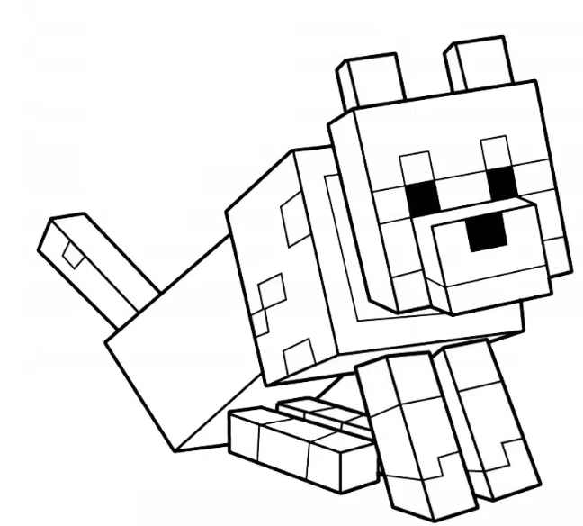Mô hình trang trí tường chú chó MINECRAFT bằng in 3D siêu dễ thương - Image 1