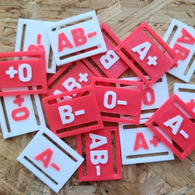 Thẻ Nhóm Máu gắn đai lưng hoặc dây strap