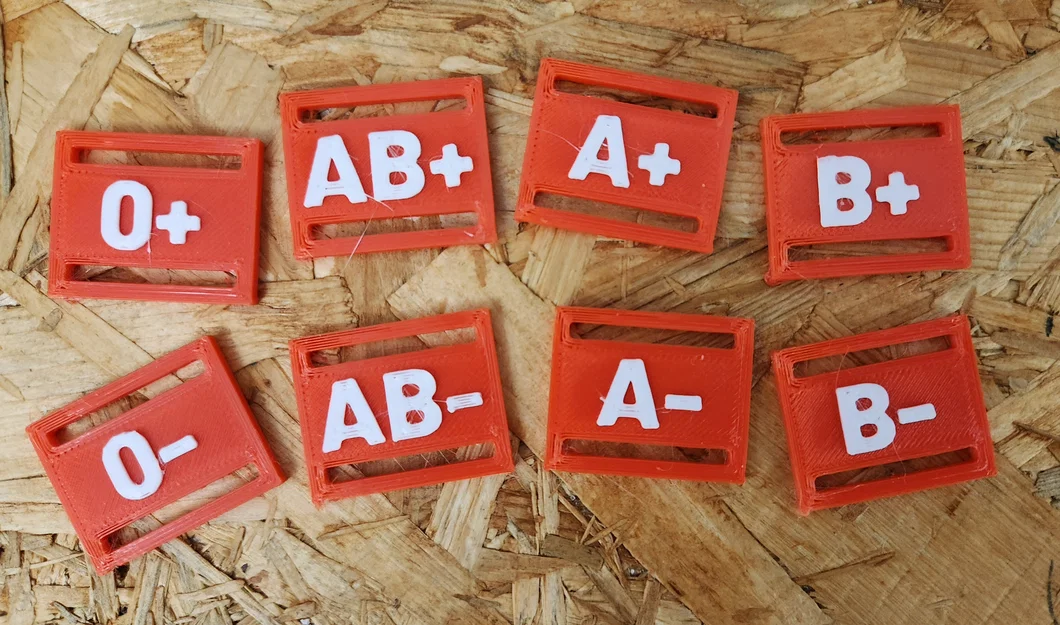 Thẻ Nhóm Máu gắn đai lưng hoặc dây strap - Image 2