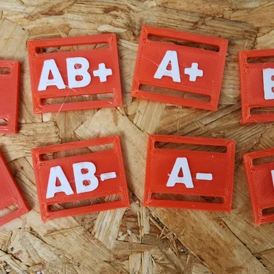 Thẻ Nhóm Máu gắn đai lưng hoặc dây strap