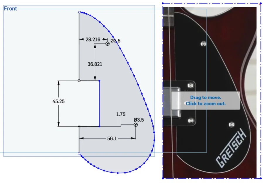 Pickguard thay thế cho bass Gretsch G2220 Junior Jet II - Image 3