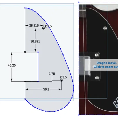 Pickguard thay thế cho bass Gretsch G2220 Junior Jet II