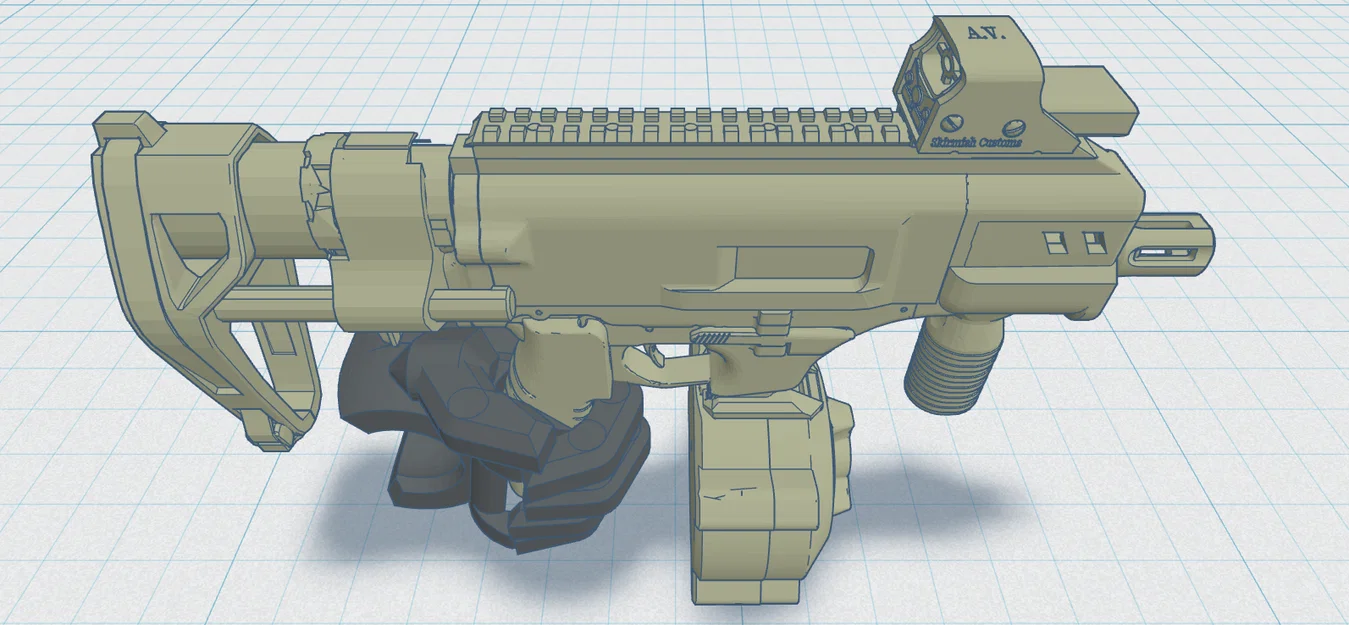 Mô hình phụ kiện súng FGC9 cho nhân vật Dummy 13 in 3D - Image 2