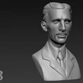 Tượng bán thân Nikola Tesla (3D Model để bàn) - Thumbnail 3