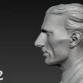 Tượng bán thân Nikola Tesla (3D Model để bàn) - Thumbnail 4