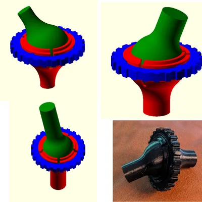 Khớp Cầu Khóa Xoay (Locking Ball and Socket Joint) Tùy Chỉnh 3D