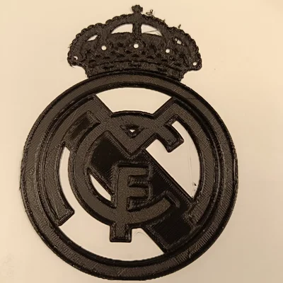 Mô hình 3D Logo câu lạc bộ bóng đá Real Madrid sắc nét