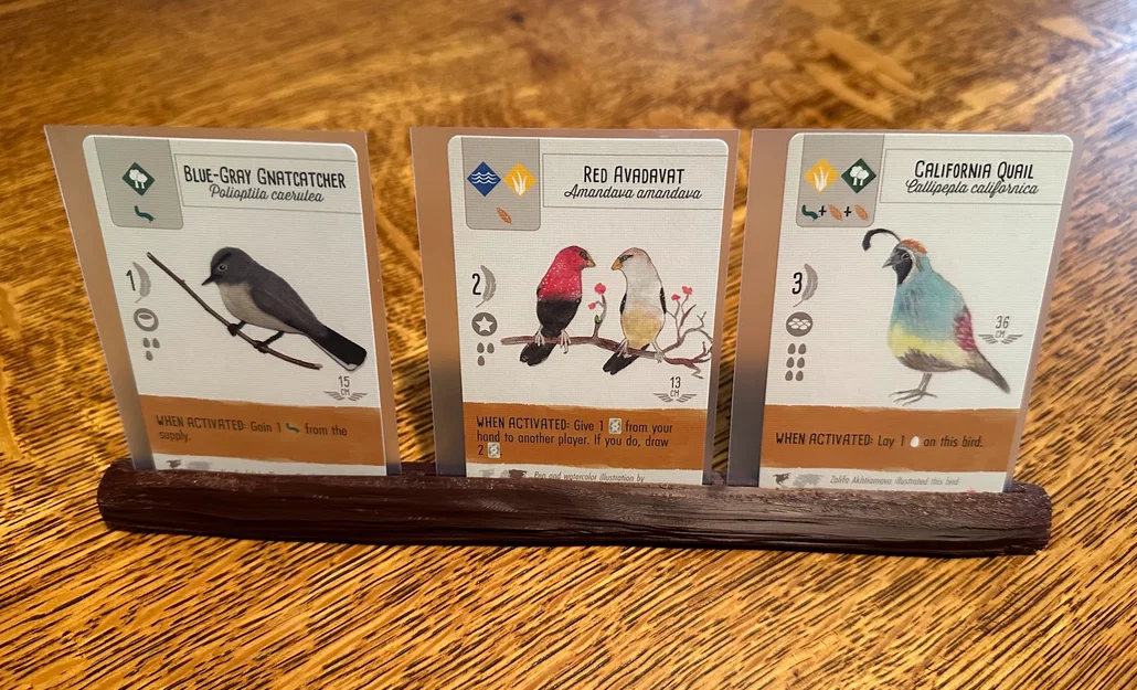 Khay giữ thẻ dạng khúc gỗ cho Wingspan (Wingspan log aviary card holder) - Image 1