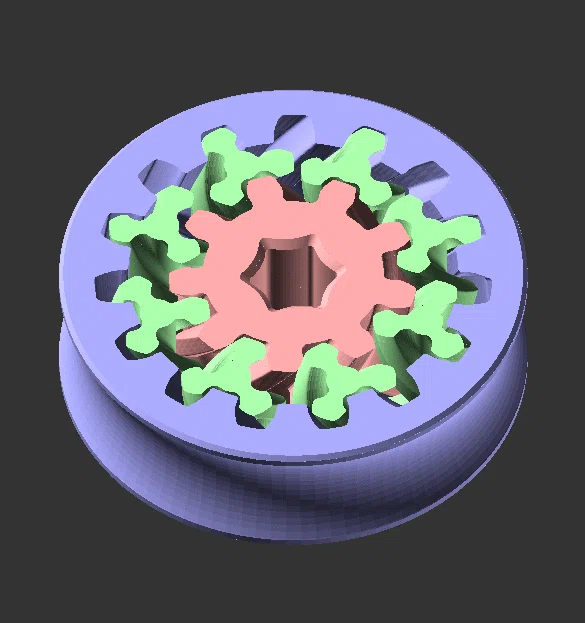 Đồ chơi fidget planetary gear herringbone – planet 3 răng - Image 2