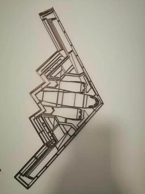 Mô hình trang trí tường máy bay tàng hình B2 Bomber in 3D độc đáo - Image 1
