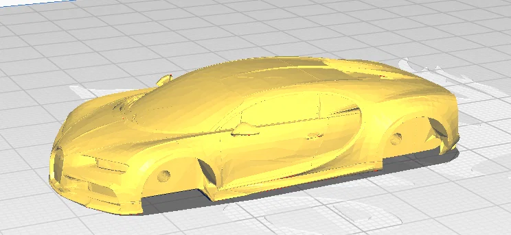 Mô hình 3D xe Bugatti Chiron dùng bánh xe Hot Wheels - Image 1