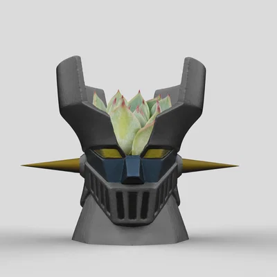 Chậu cây mô hình robot Mazinger Z in 3D độc đáo cho bàn làm việc