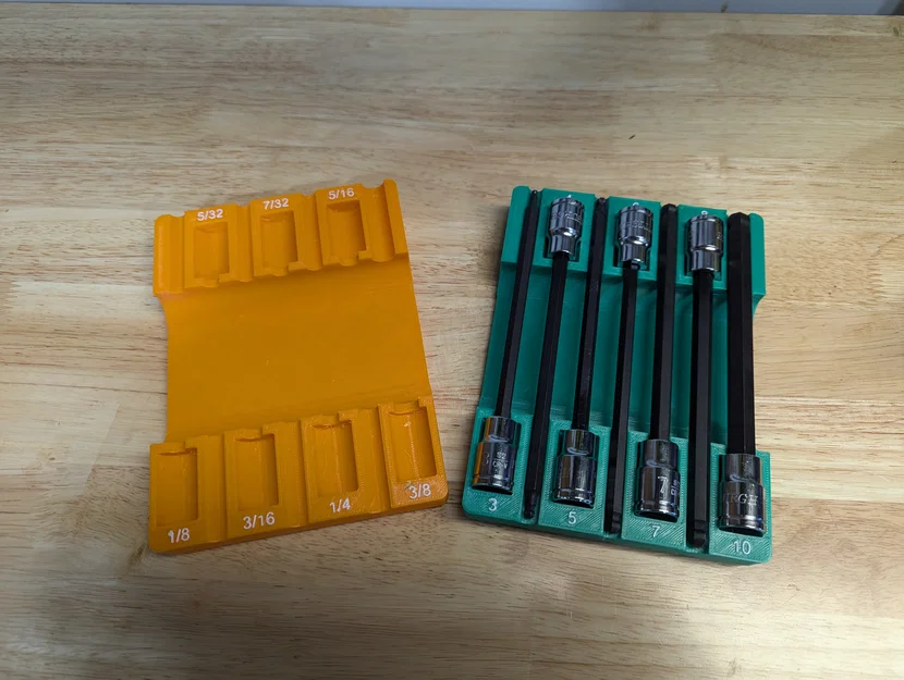 Khay Gridfinity cho Pittsburgh (Harbor Freight) bộ 7pc Long Reach Ball Hex Socket - Image 1