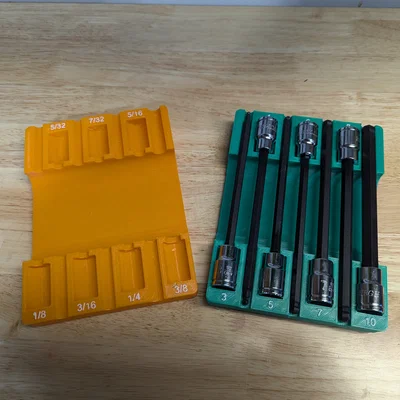 Khay Gridfinity cho Pittsburgh (Harbor Freight) bộ 7pc Long Reach Ball Hex Socket