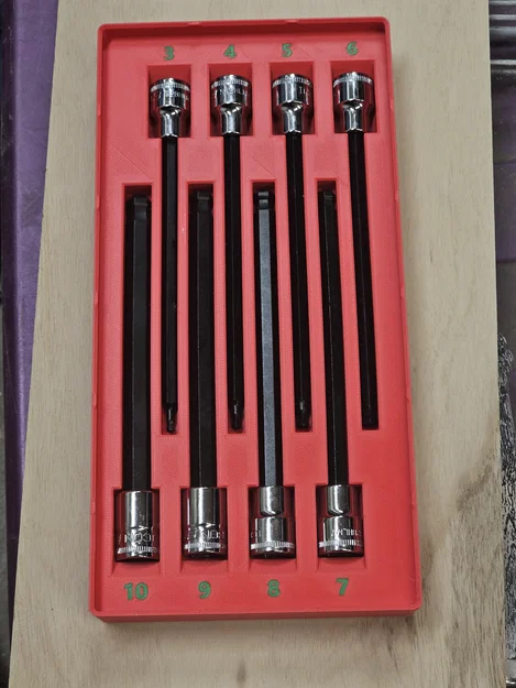 Gridfinity khay ICON 3/8" Drive Metric Long Hex Bit Socket Set - Image 1