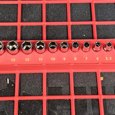 Khay lưu trữ Gridfinity cho bộ socket ICON 1/4 in. Drive Metric (11 món)