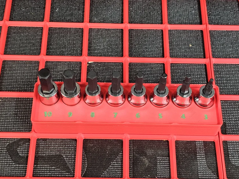 Khay Gridfinity cho ICON 3/8" Drive Metric Short Hex Bit Socket Set - Image 1