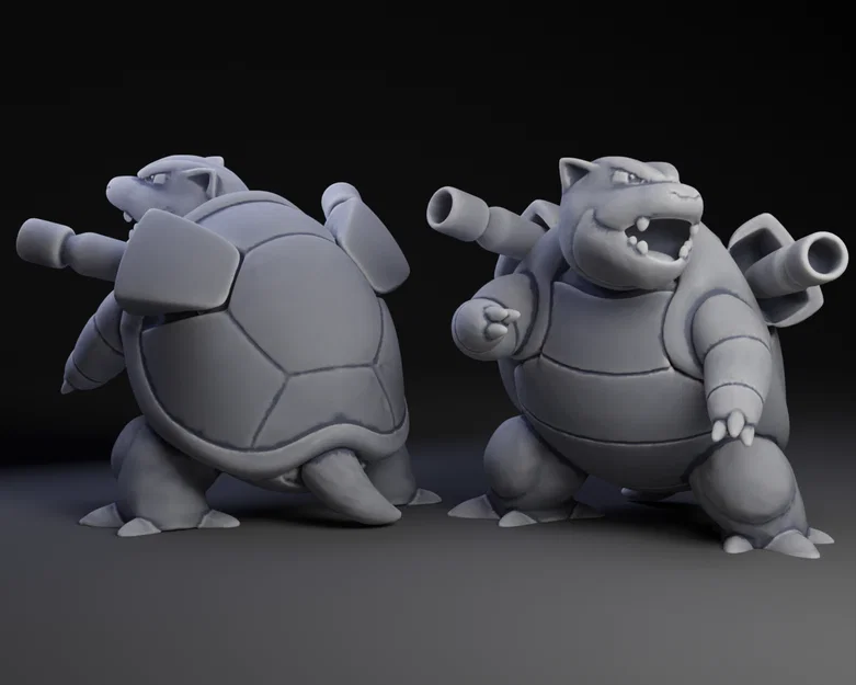 Mô hình in 3D Blastoise Pokémon với thiết kế tháp pháo cải tiến - Image 1