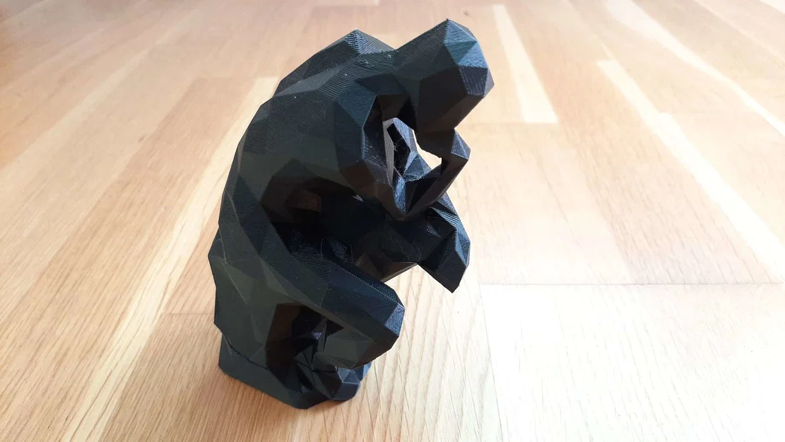 Mô hình 3D Người Suy Tư Low Poly (The Thinker) độc đáo - Image 4