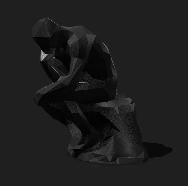 Mô hình 3D Người Suy Tư Low Poly (The Thinker) độc đáo - Image 5